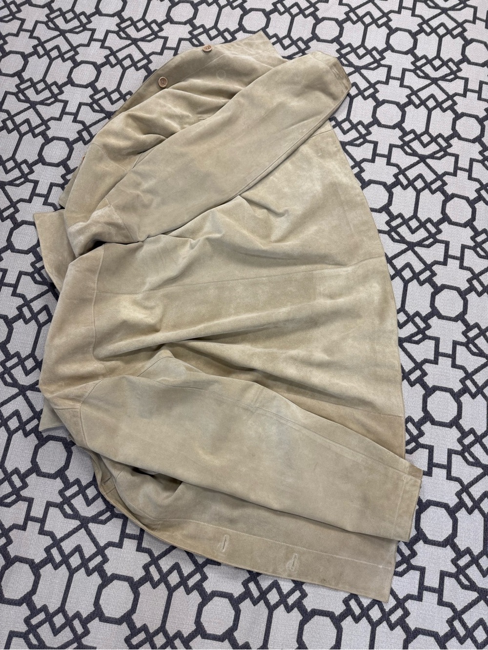 Vintage Y2K Banana Republic Men’s Suede Leather Blazer Jacket Tan Beige L - Picture 12 of 17